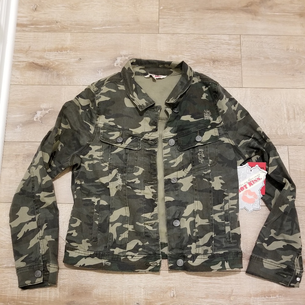 Camo Denim Jacket size Medium